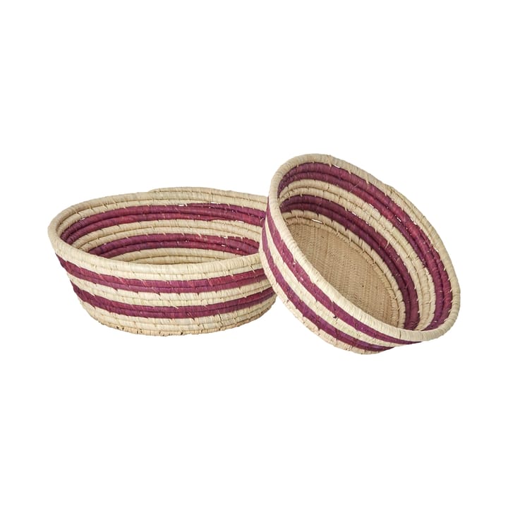 Rice raffia broodmand 2 delen - Aubergine - RICE