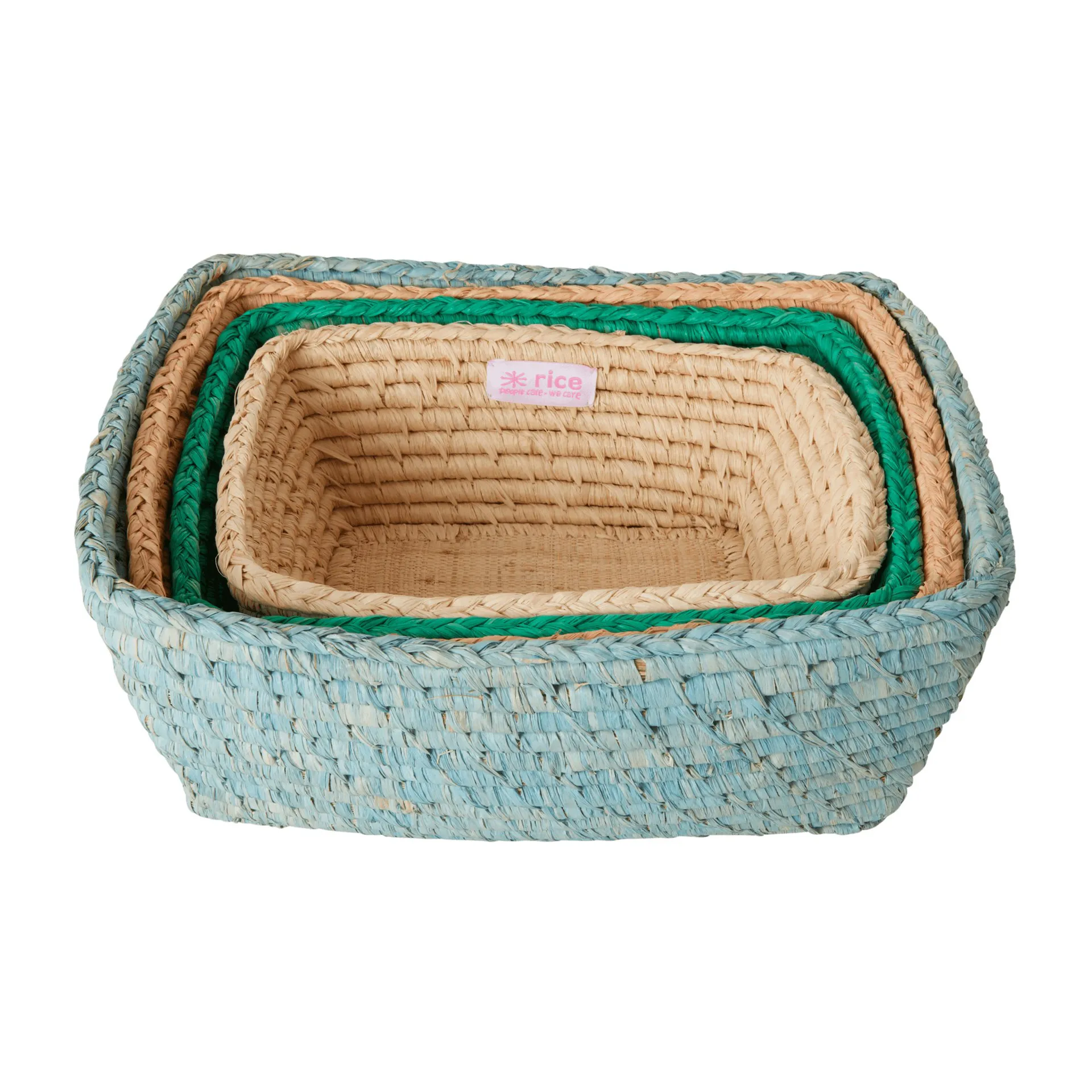 Rice raffia broodmand 4-delig, Disco ball RICE