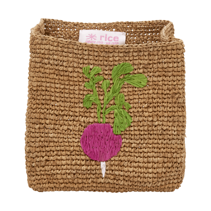 Rice raffia opbergmand 2-delig, Radish Embroidery-Tea RICE