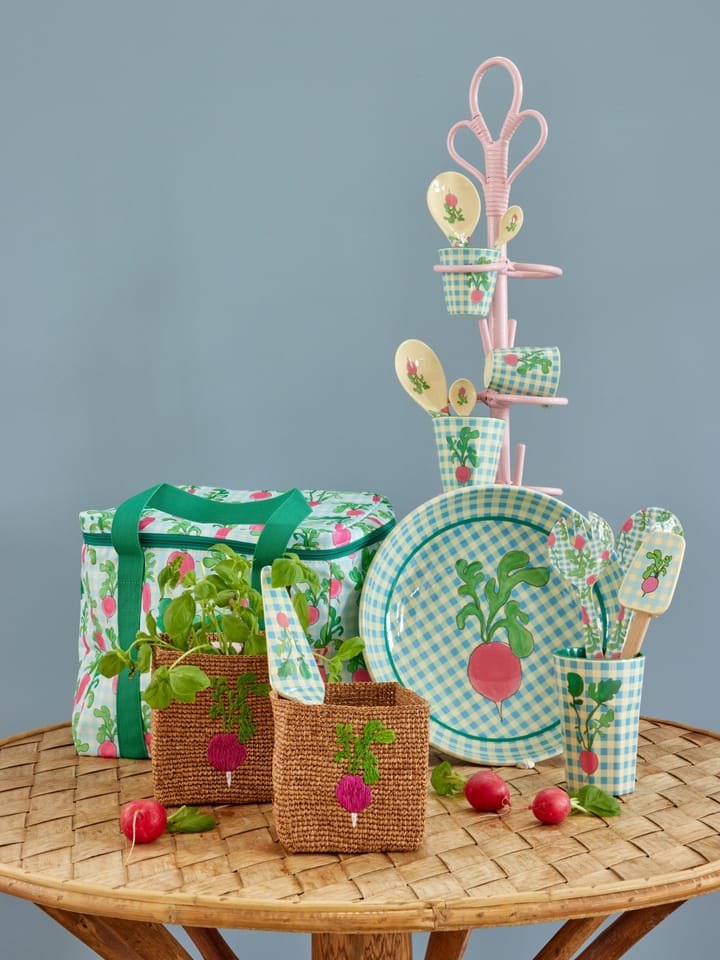 Rice raffia opbergmand 2-delig, Radish Embroidery-Tea RICE