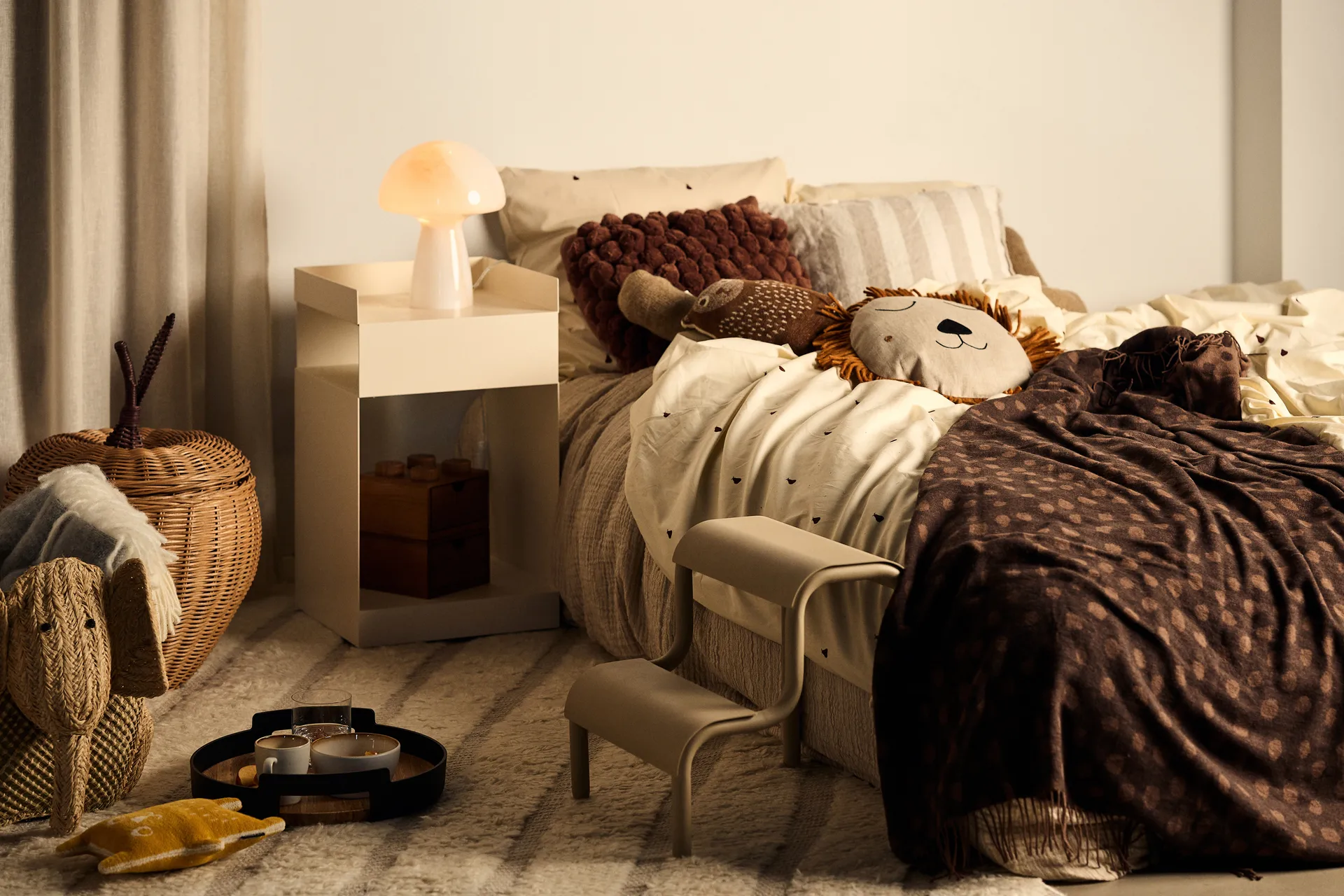 Rice raffia opbergmand dieren, Olifant RICE