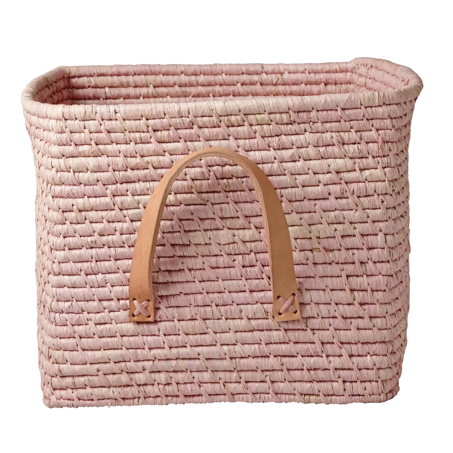 Rice raffia opbergmand, Roze RICE