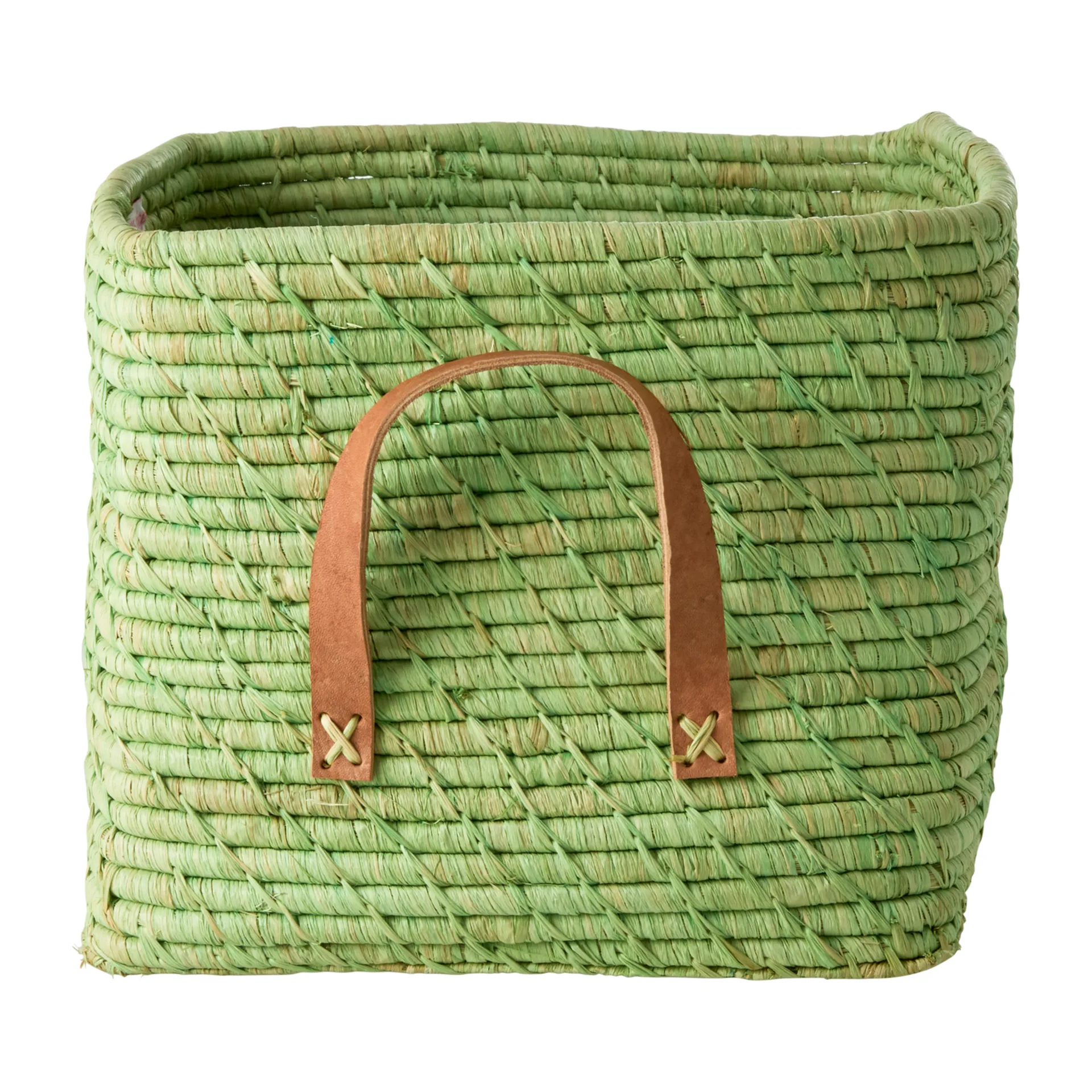 Rice raffia opbergmand, Soft green RICE