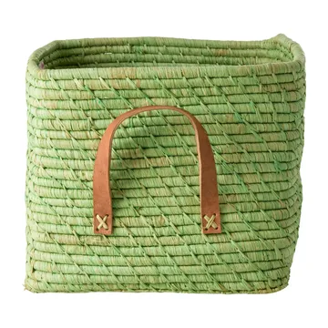 Rice raffia opbergmand - Soft green - RICE