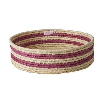 Rice raffia ronde opbergmand large - Aubergine - RICE