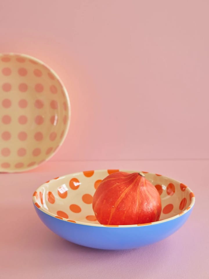 Rice saladeschaal melamine Ø29,9 cm, Orange dots-blue RICE