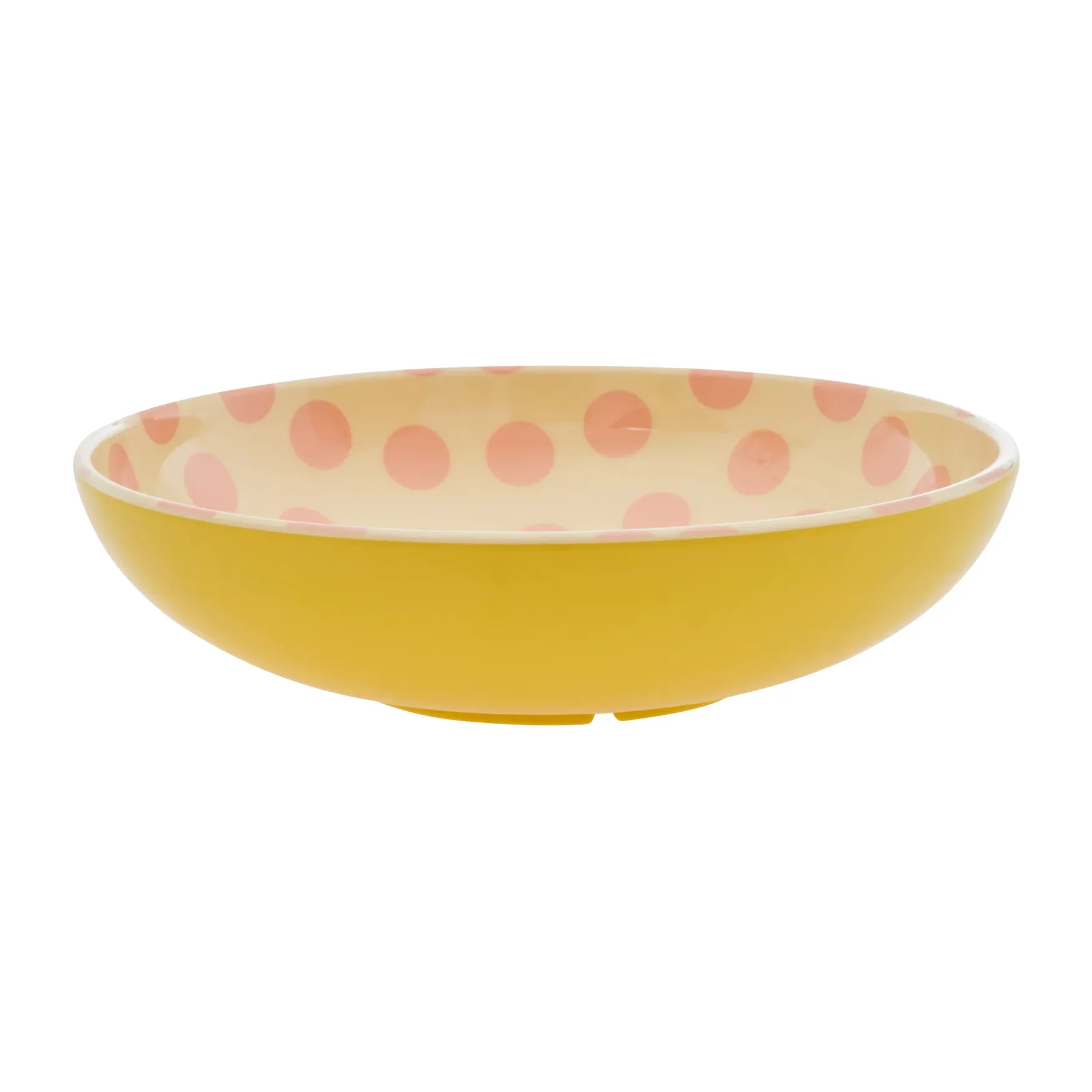 Rice saladeschaal melamine Ø29,9 cm, Pink dots-yellow RICE