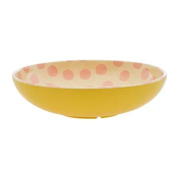 Rice saladeschaal melamine Ø29,9 cm - Pink dots-yellow - RICE