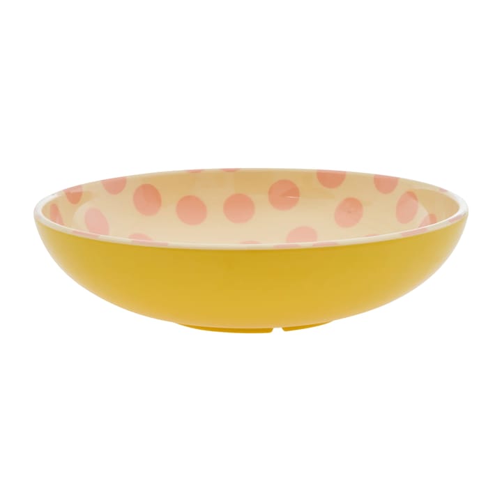 Rice saladeschaal melamine Ø29,9 cm - Pink dots-yellow - RICE