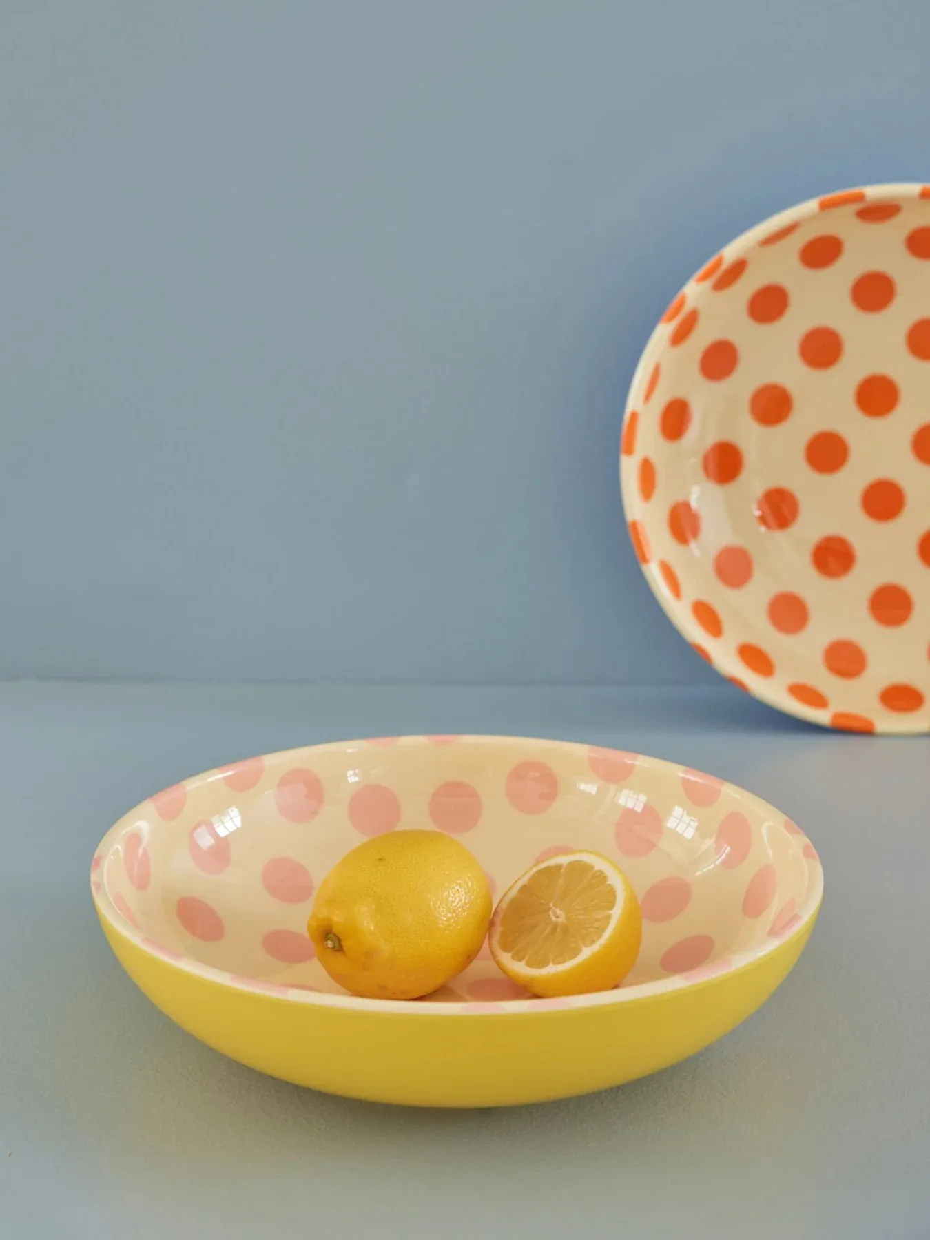 Rice saladeschaal melamine Ø29,9 cm, Pink dots-yellow RICE