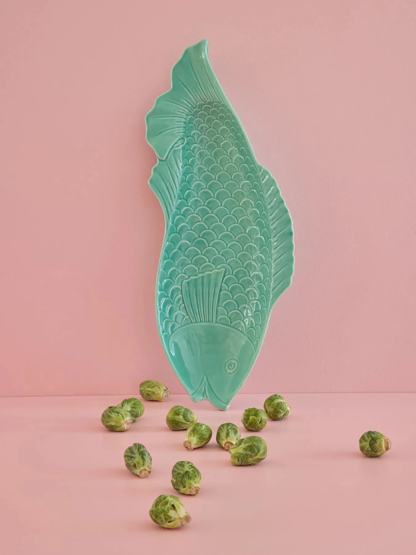 Rice serveerschotel vis 20x53 cm, Aqua RICE