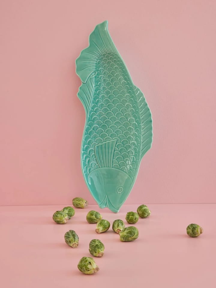 Rice serveerschotel vis 20x53 cm - Aqua - RICE