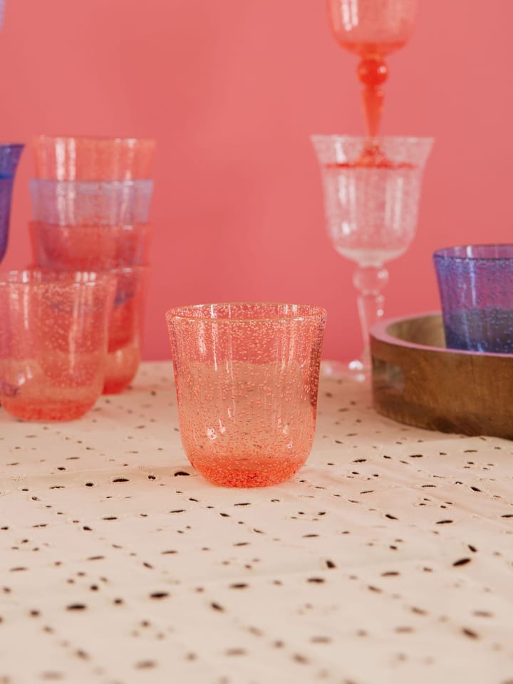 Rice tumblerglas bubbelontwerp acryl 41 cl, Peach RICE