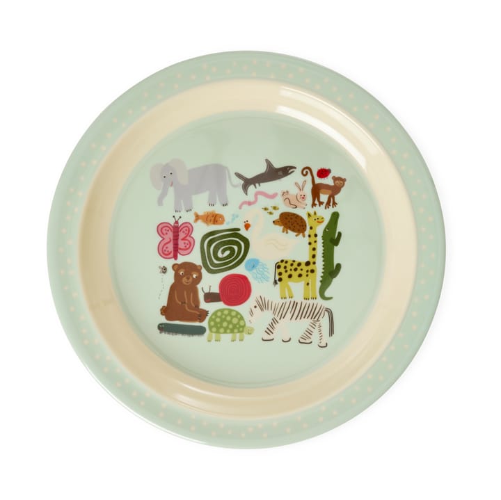 Rice wildlife lunch bord Ø22 cm - Mint - RICE