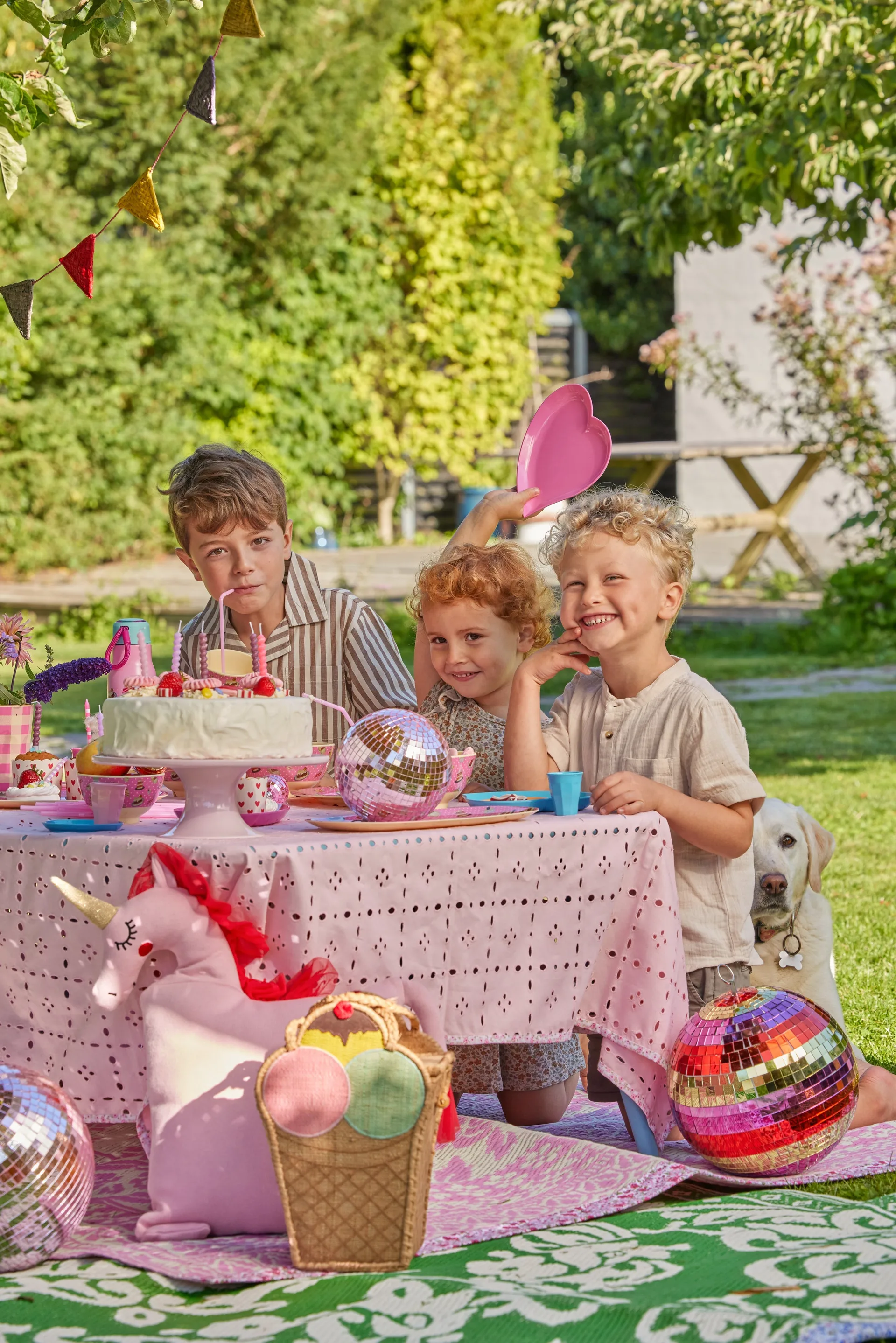 Rijstkussen eenhoorn 40x50 cm, Pink RICE