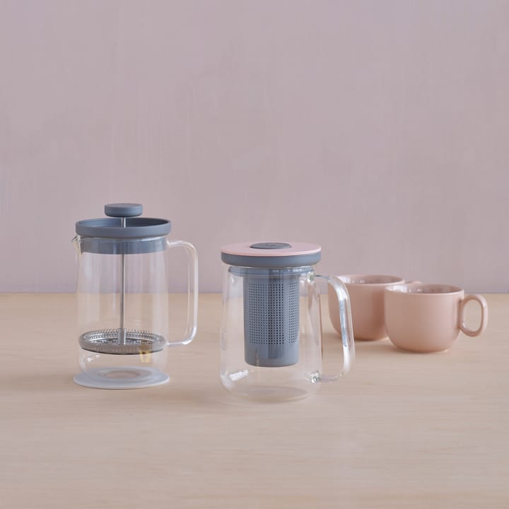 Brew-It theepers 0,7 L, Grijs-roze RIG-TIG