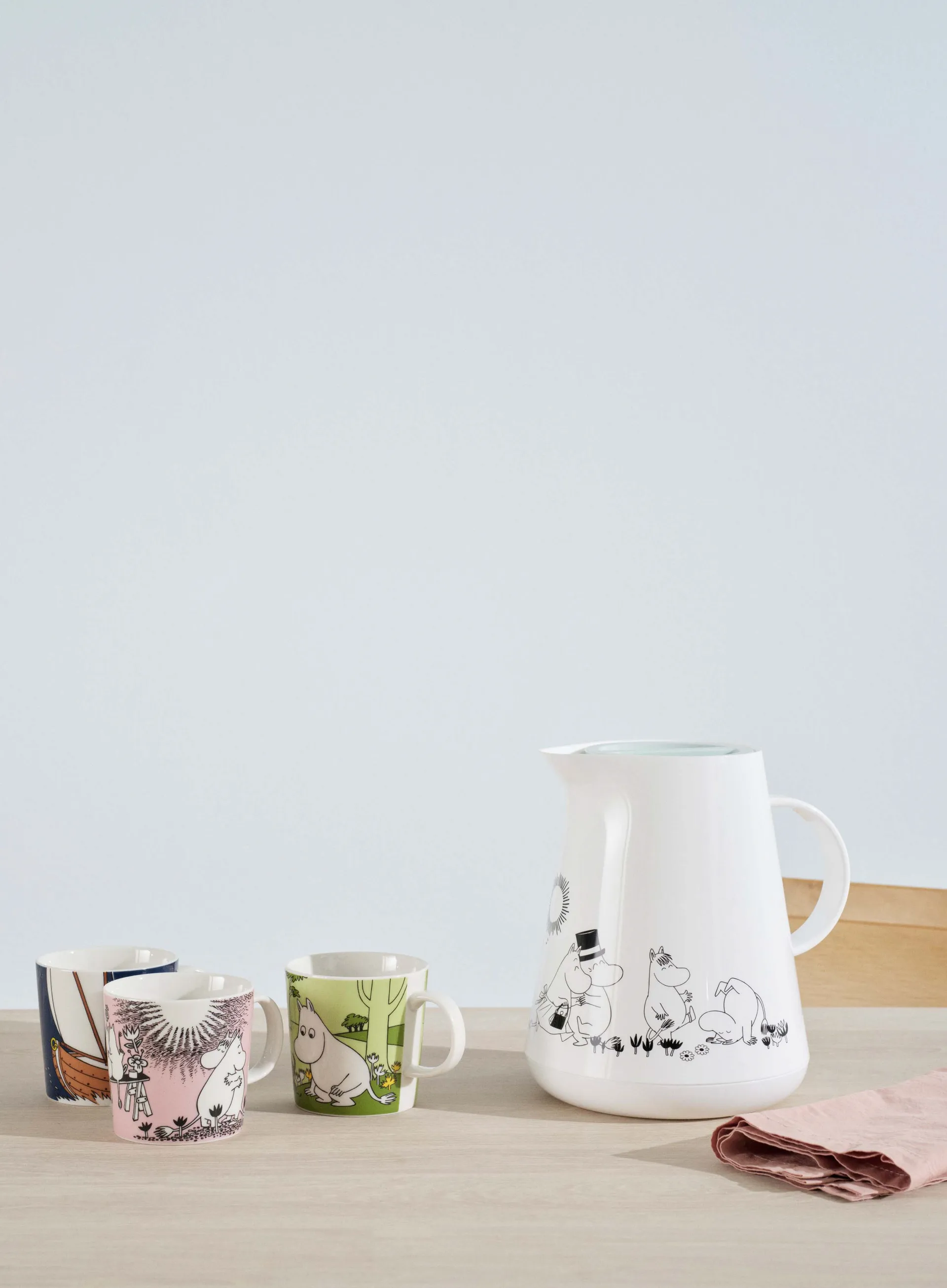 HOTTIE Moomin thermoskan 1 l, White-dusty green RIG-TIG