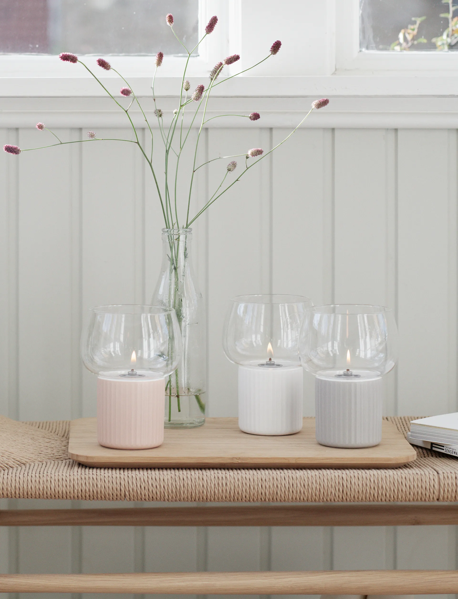 HYGGE hurricane olielamp 16 cm, White RIG-TIG