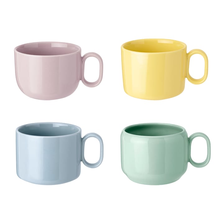 MIX'N'MATCH mok 29 cl 4-pack - Blauw-geel-roze-groen - RIG-TIG