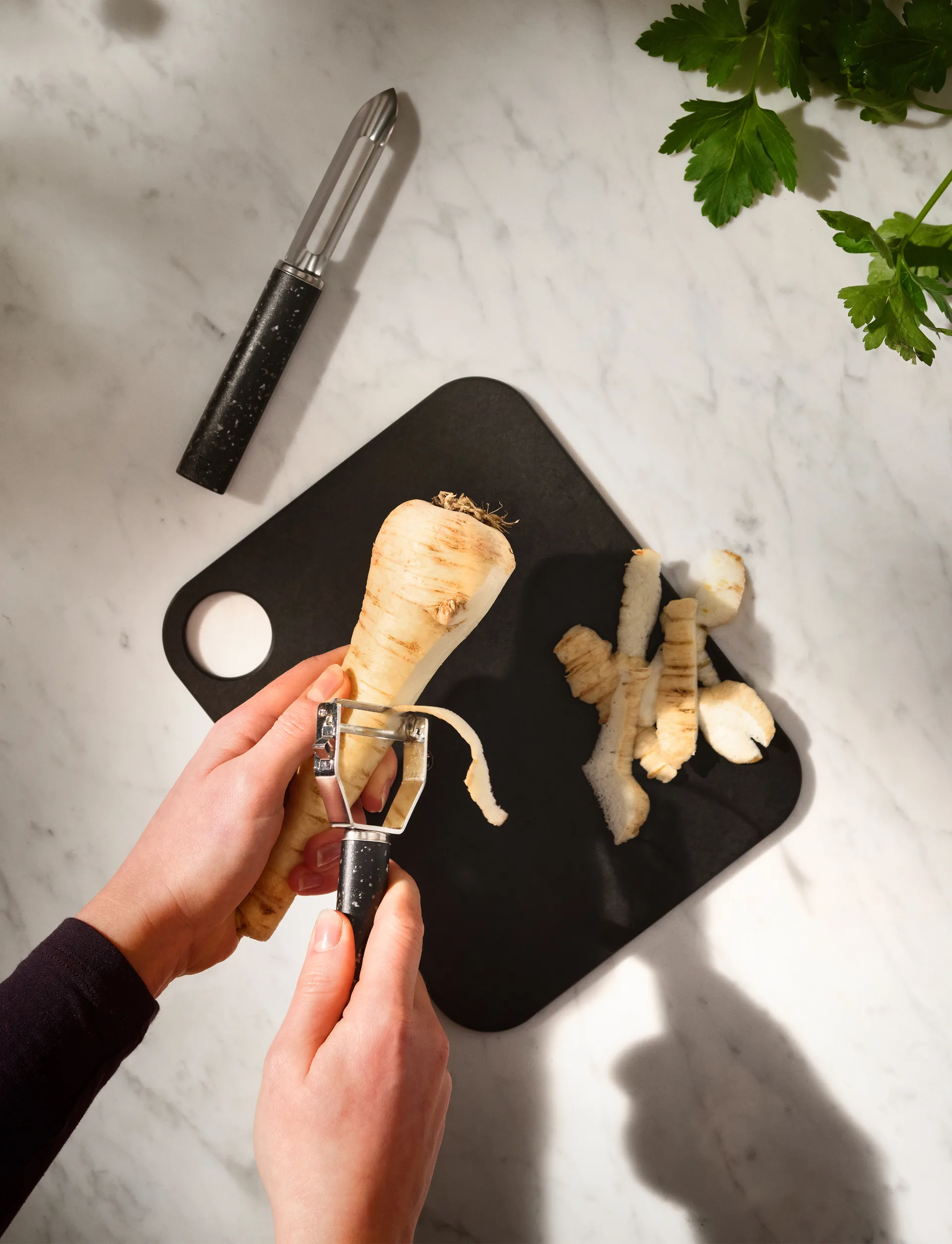 REDO aardappelschiller 18 cm, Black RIG-TIG