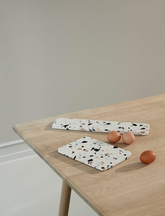 SERVE-IT serveerbord 40 cm, White terrazzo RIG-TIG