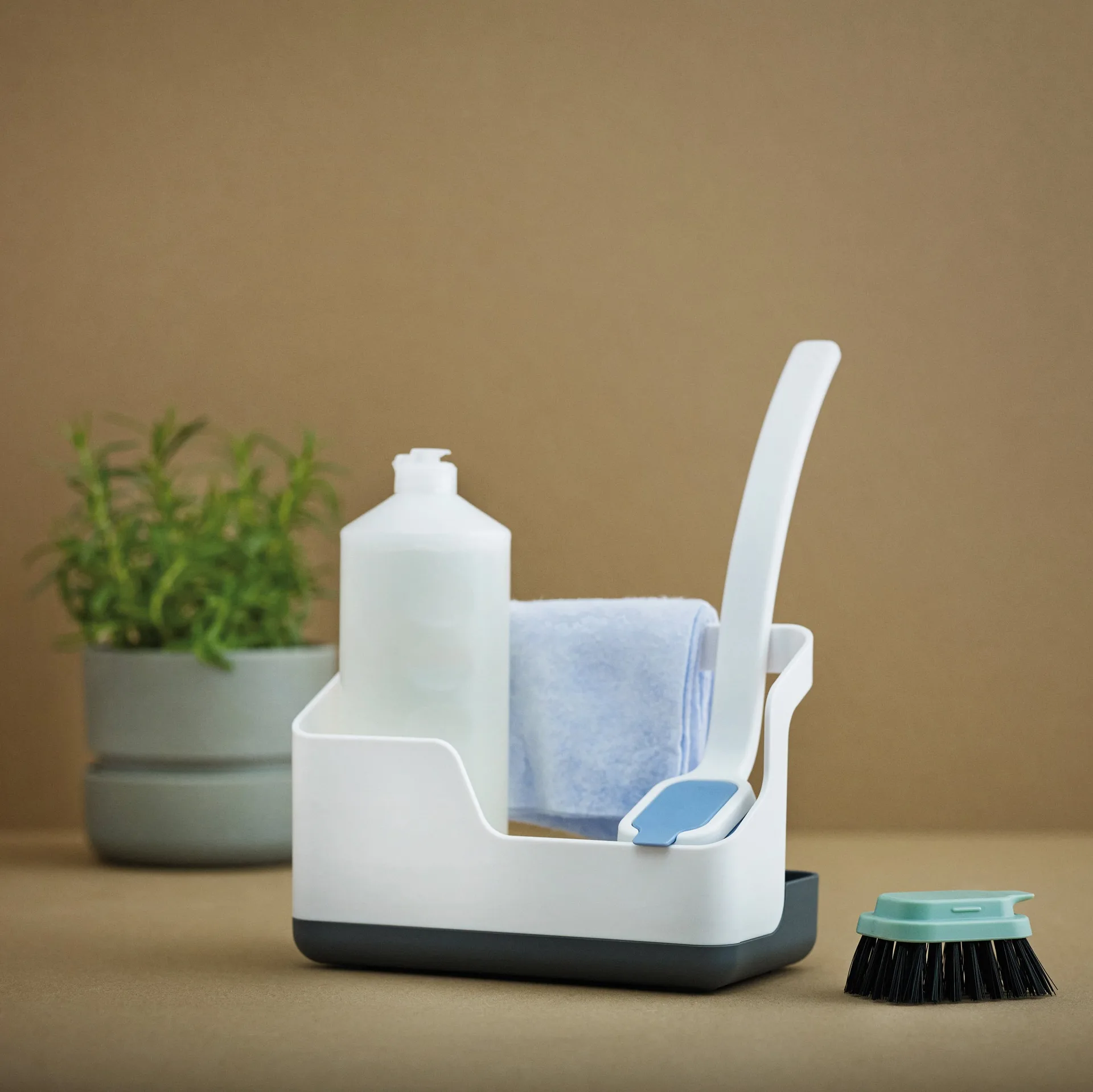 Sink-Caddy houder, wit-grijs RIG-TIG