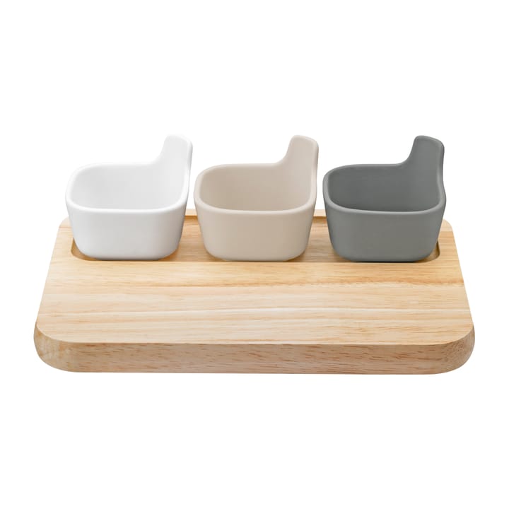 TAPAS serveerset - Wit-beige-grijs - RIG-TIG