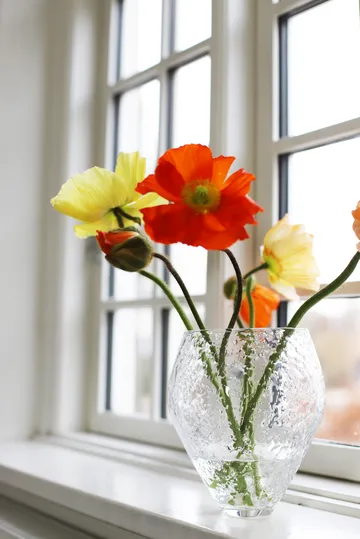 Crushed glazen vaas medium - Clear - Ro Collection