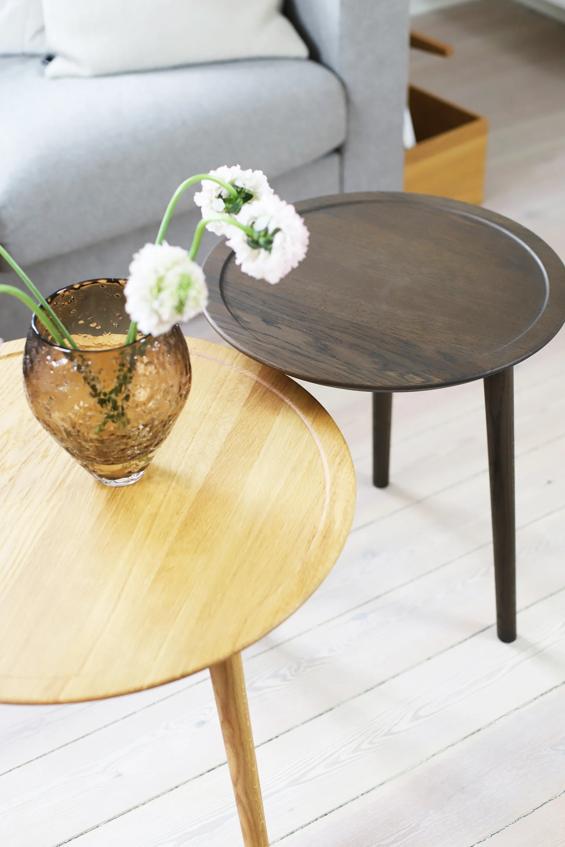 Crushed glazen vaas medium, Sepia brown Ro Collection