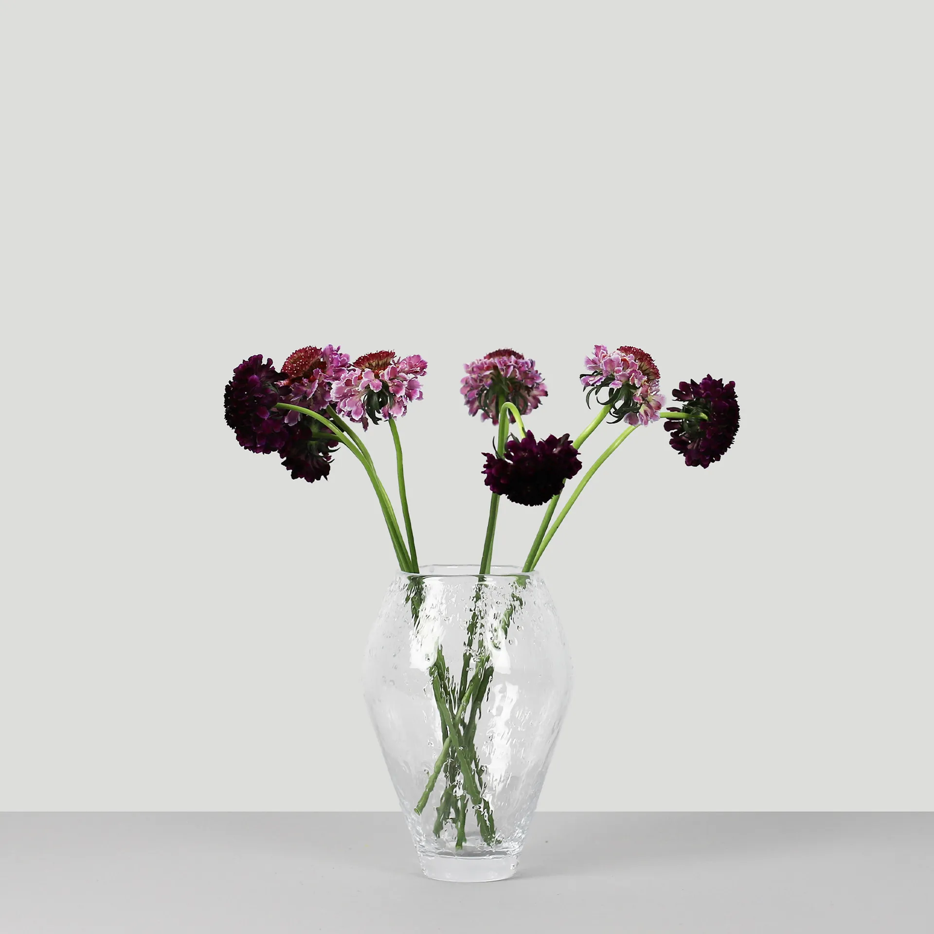 Crushed glazen vaas small, Clear Ro Collection