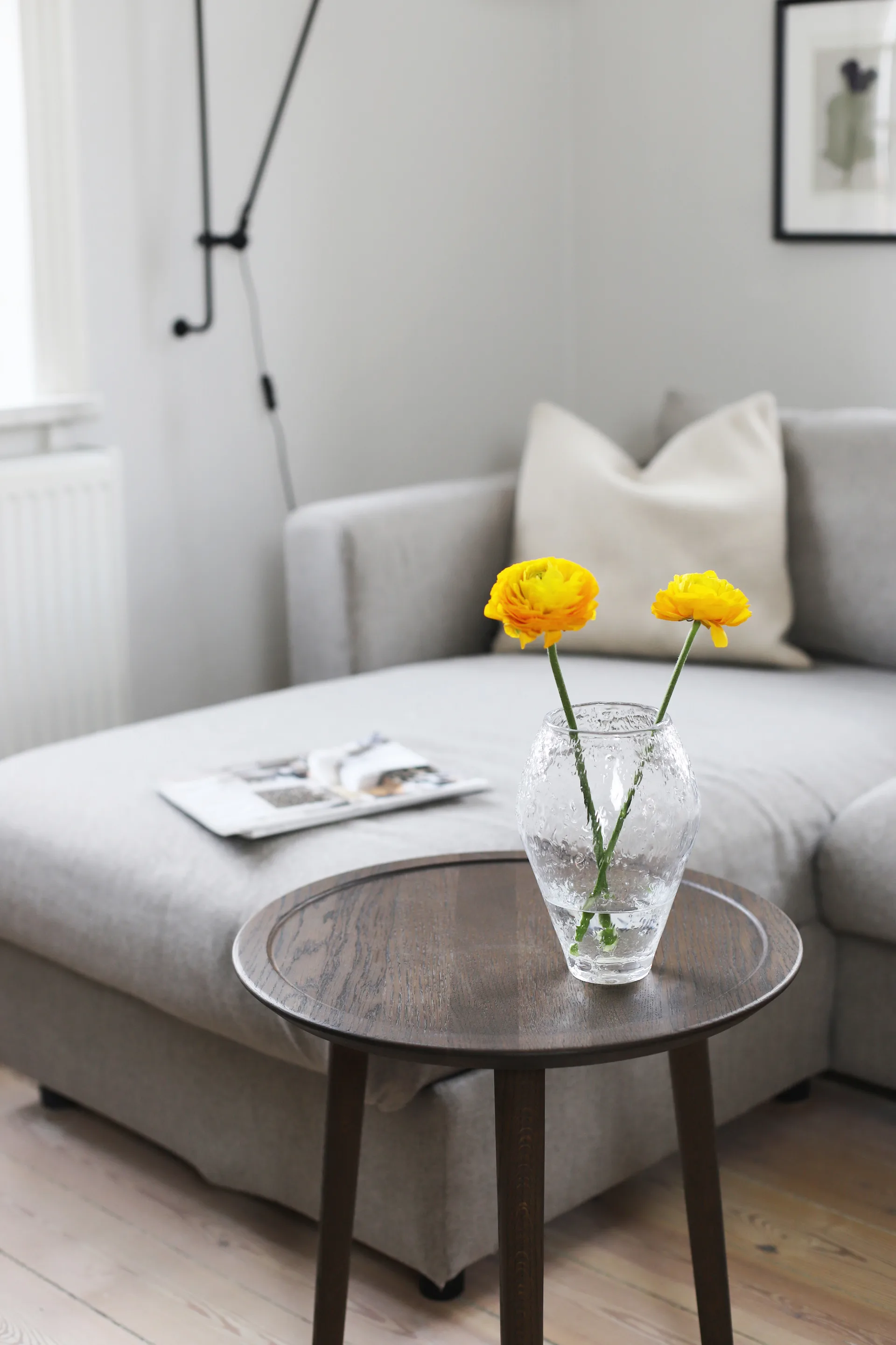 Crushed glazen vaas small, Clear Ro Collection