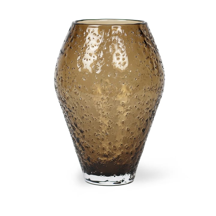 Crushed glazen vaas small, Sepia brown Ro Collection