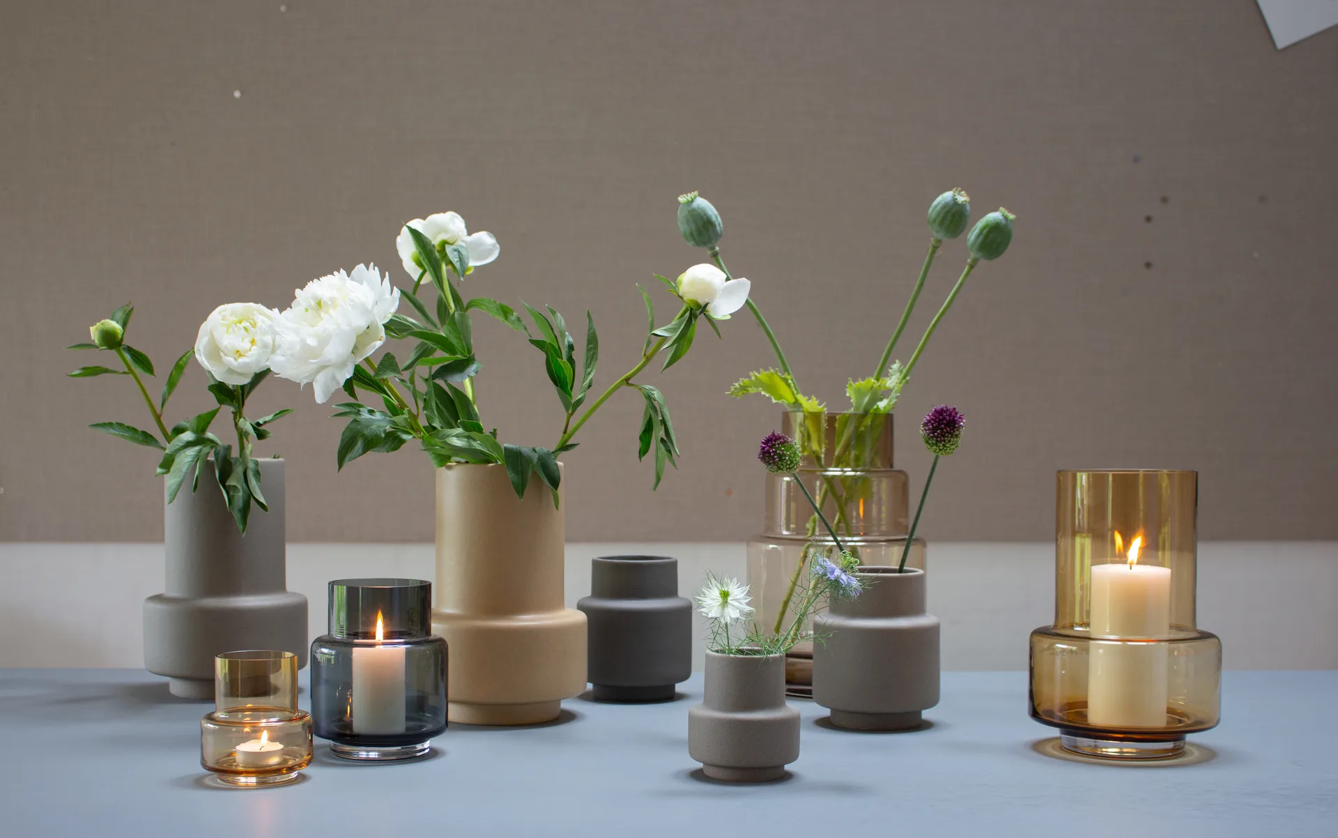 Hurricane vaas M Ø12, Dark Stone Ro Collection