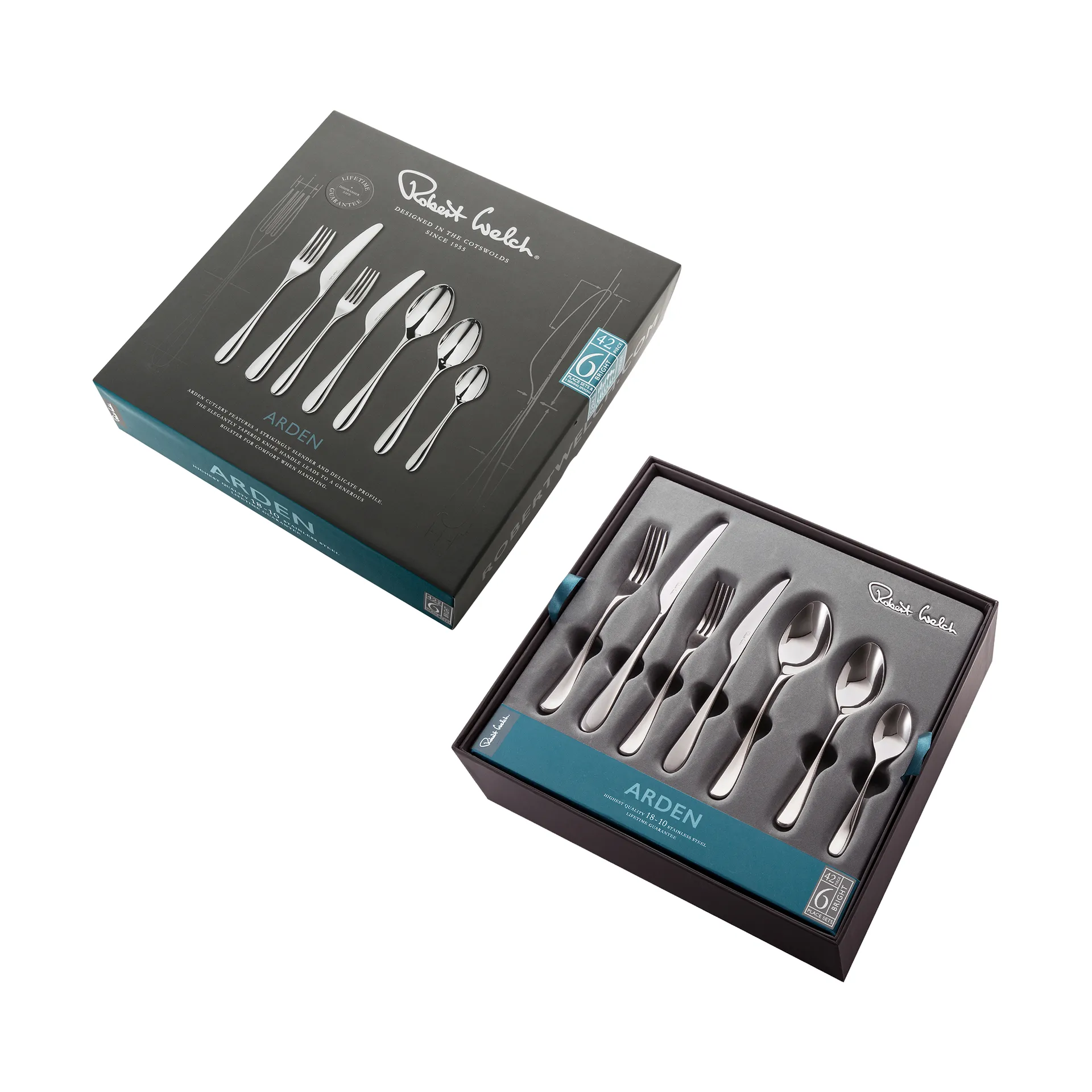 Arden Bright bestek, 42 stuks Robert Welch