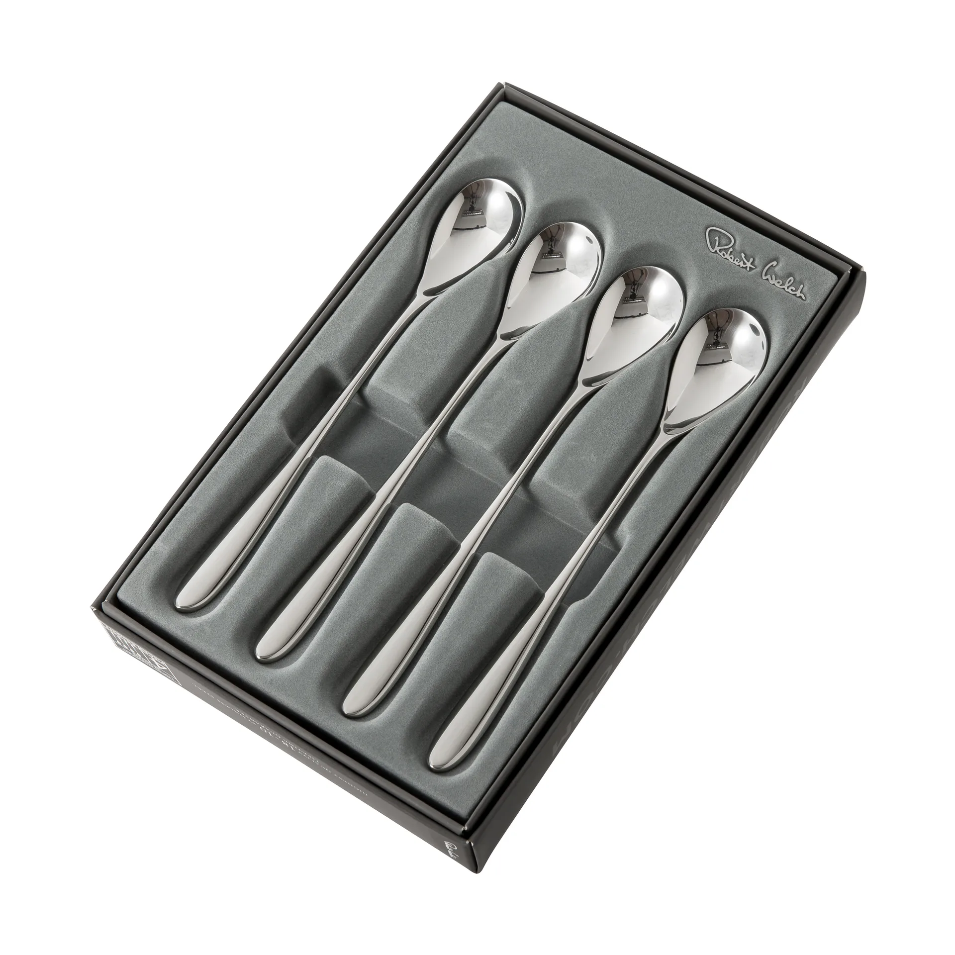 Bourton Bright lattelepel, 4 stuks, Roestvrij staal Robert Welch
