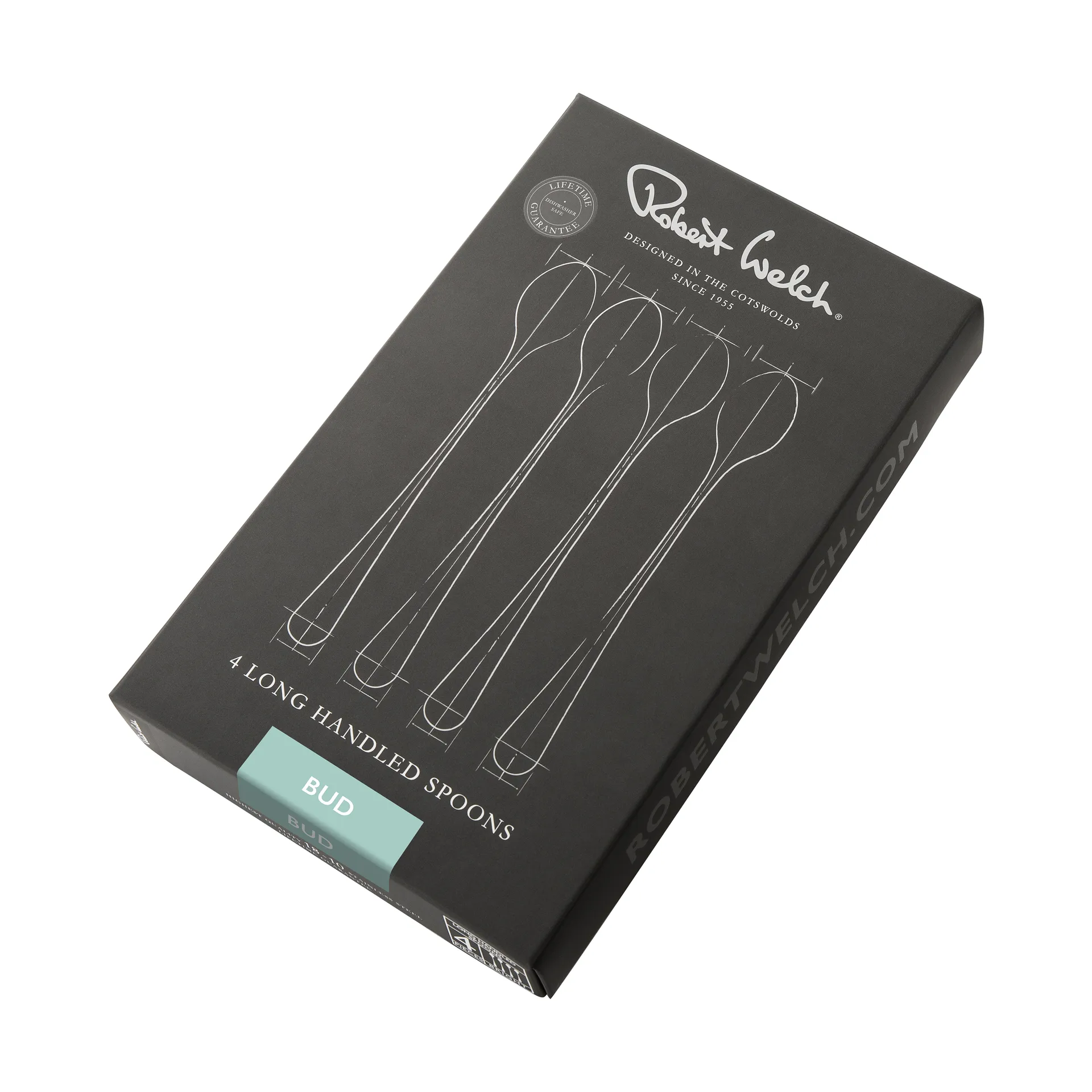 Bud Bright lattelepel, 4 stuks, Roestvrij staal Robert Welch