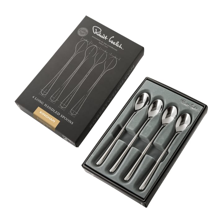 Kingham Bright lattelepel 4-pack, Roestvrij staal Robert Welch