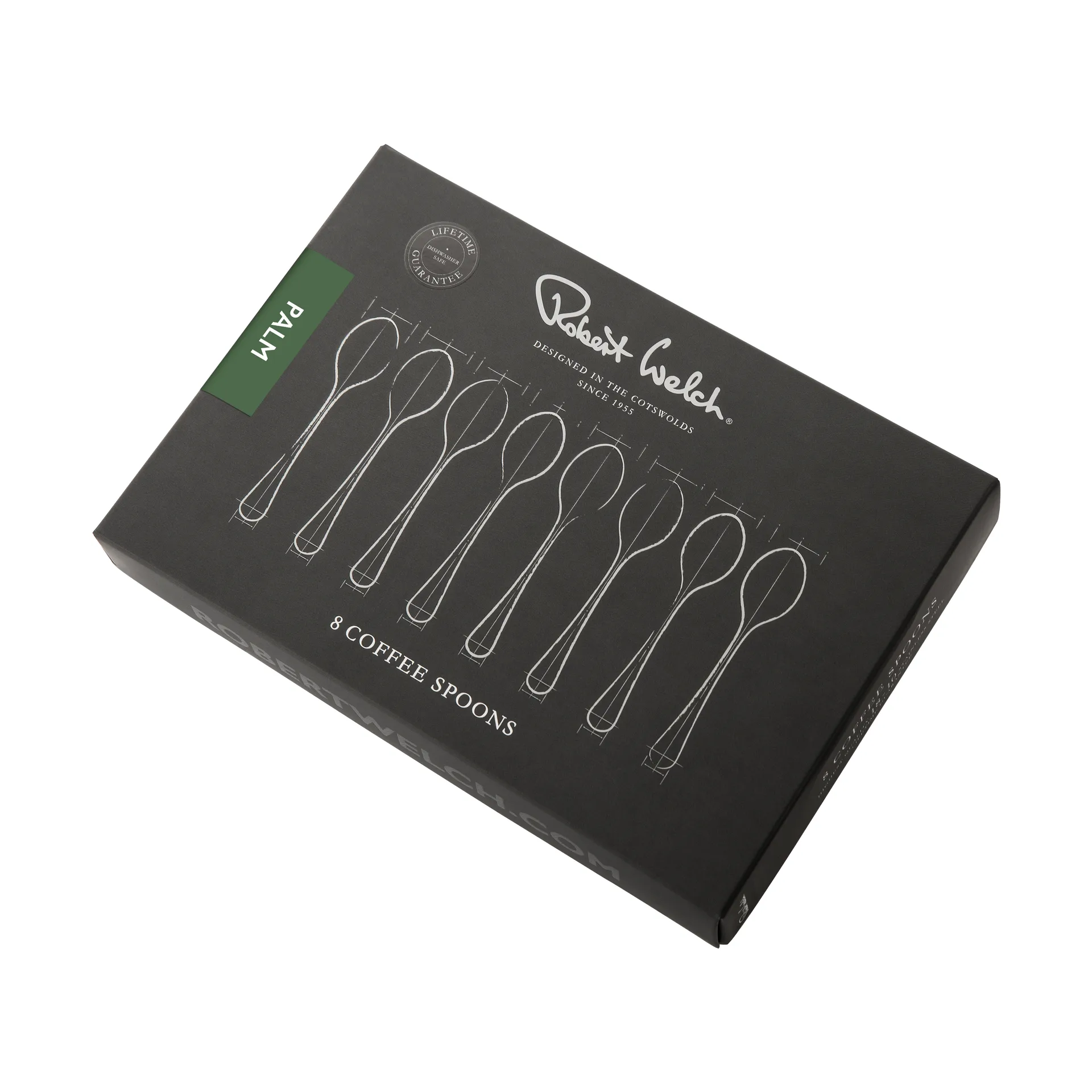 Palm Bright koffielepel 8-pack, Roestvrij staal Robert Welch