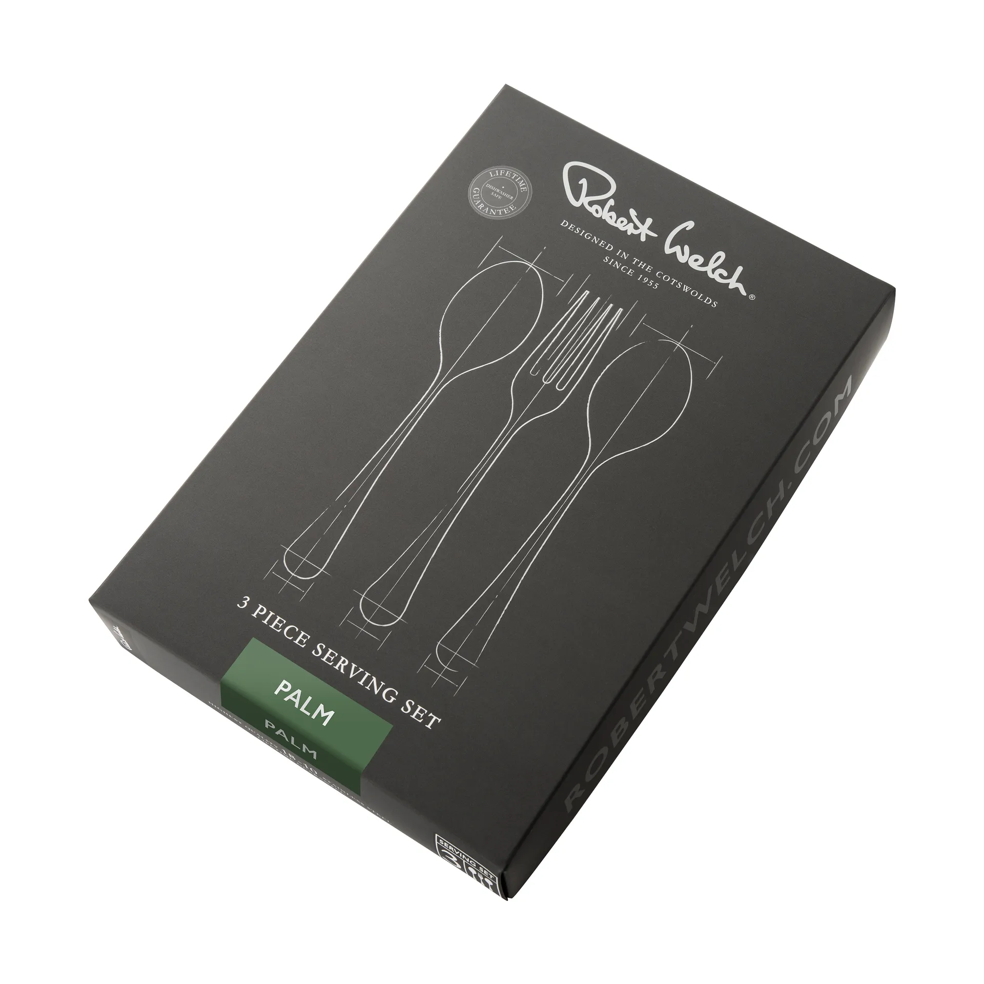Palm Bright serveerbestek 3-delig, Roestvrij staal Robert Welch