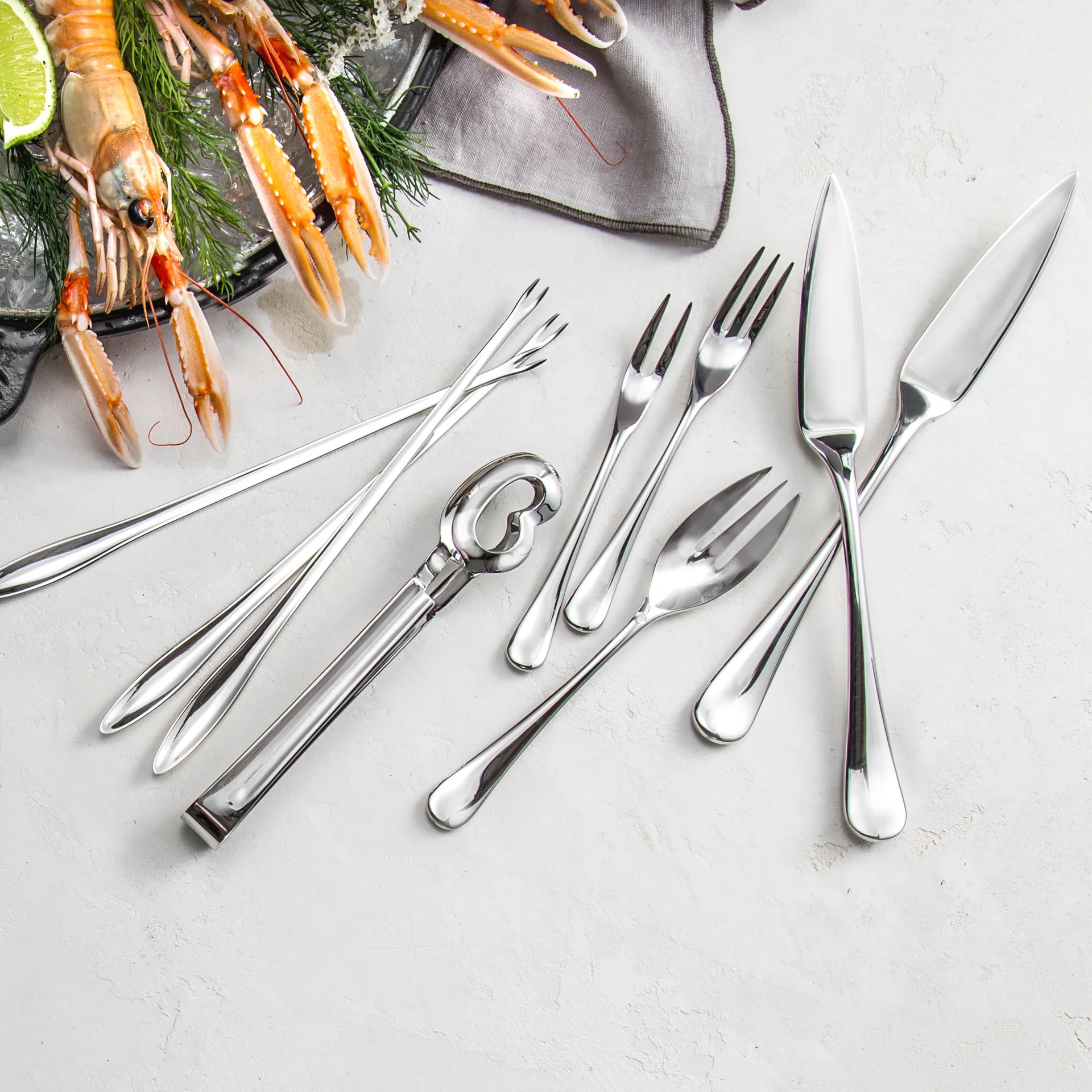 Radford oestervork, gepolijst, Roestvrij staal Robert Welch