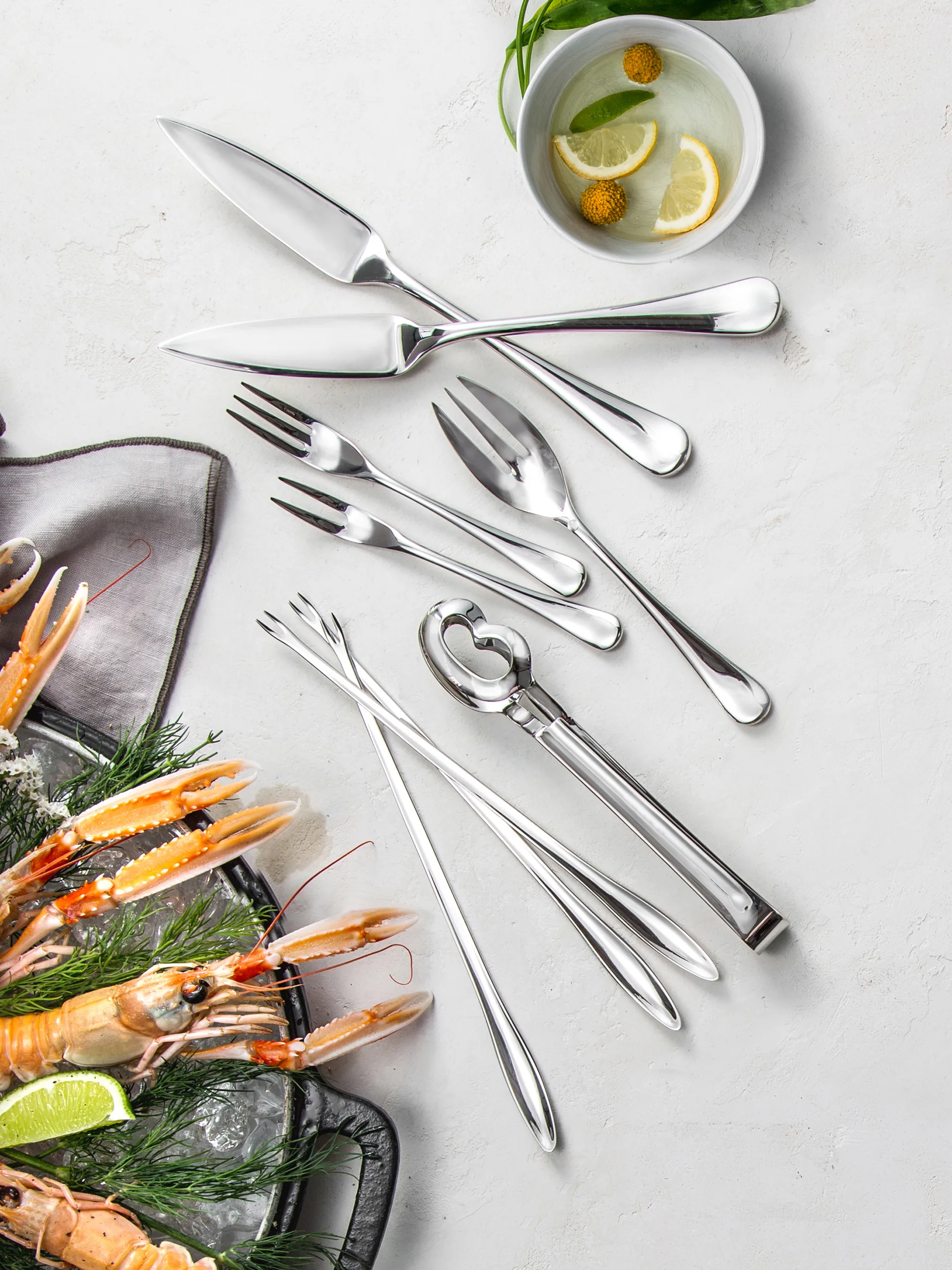 Radford slakkenvork, gepolijst, Roestvrij staal Robert Welch