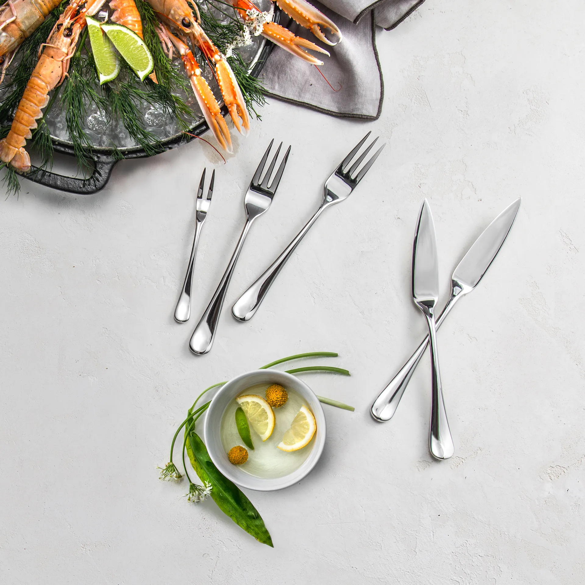 Radford vismes, gepolijst, Roestvrij staal Robert Welch