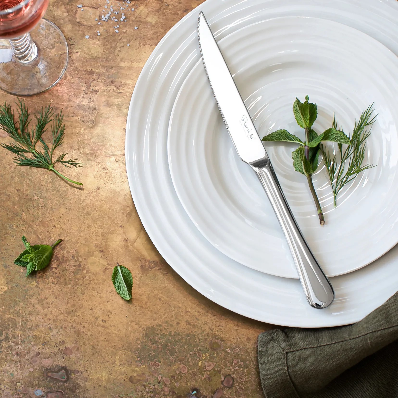 Radford vleesmes, gepolijst, Roestvrij staal Robert Welch