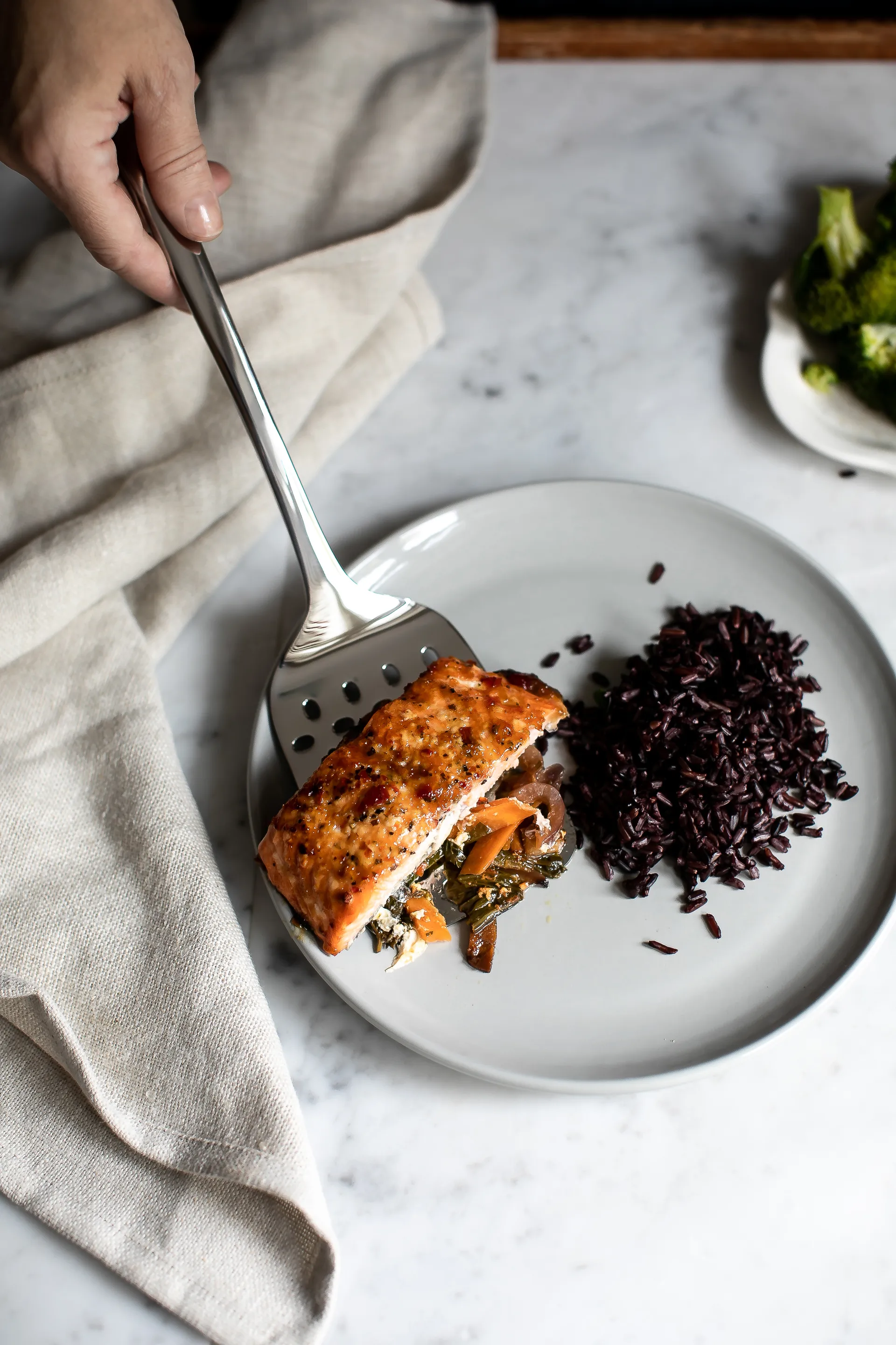 Robert Welch signature geperforeerd vleesmes groot, Roestvrij staal Robert Welch