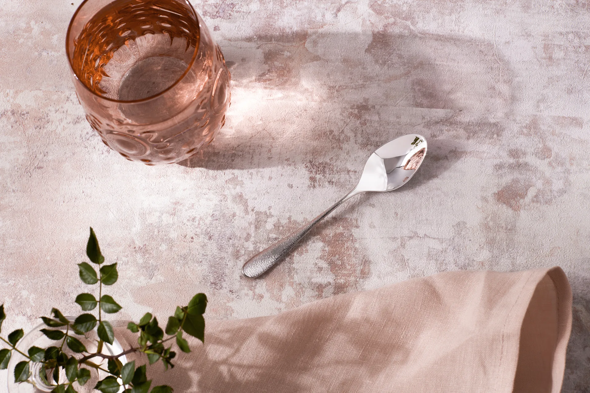 Sandstone theelepel glanzend, Roestvrij staal Robert Welch