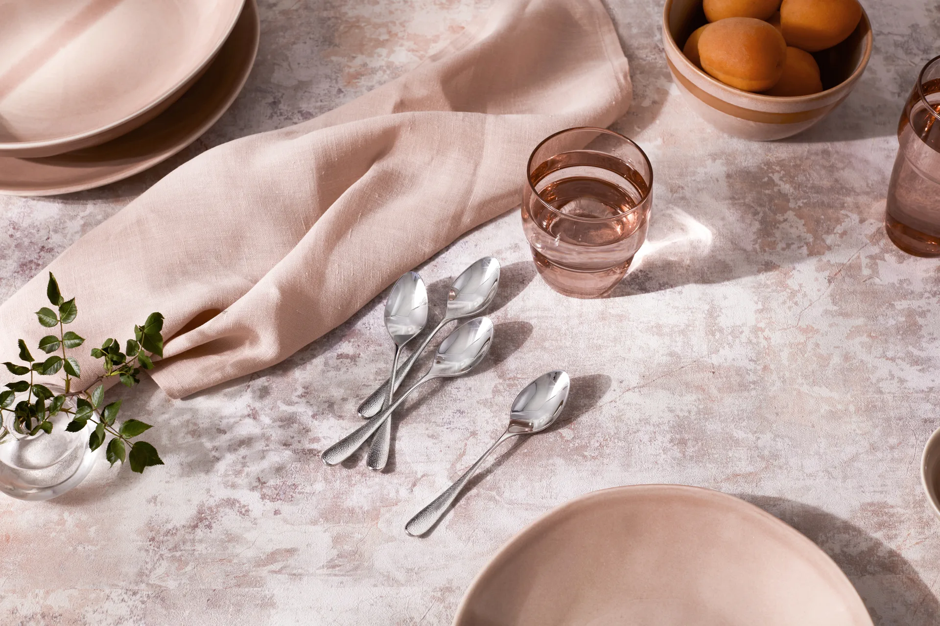 Sandstone theelepel glanzend, Roestvrij staal Robert Welch