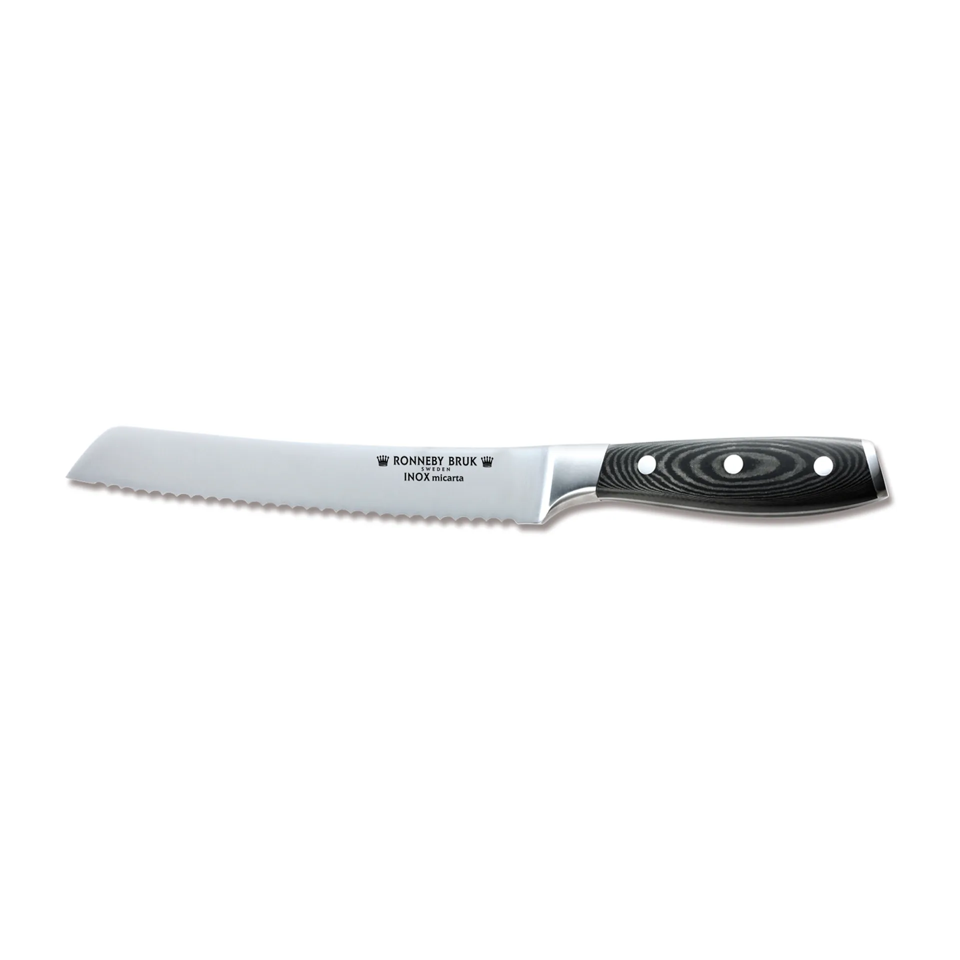 Inox broodmes 20 cm, Roestvrij staal-Micarta Ronneby Bruk