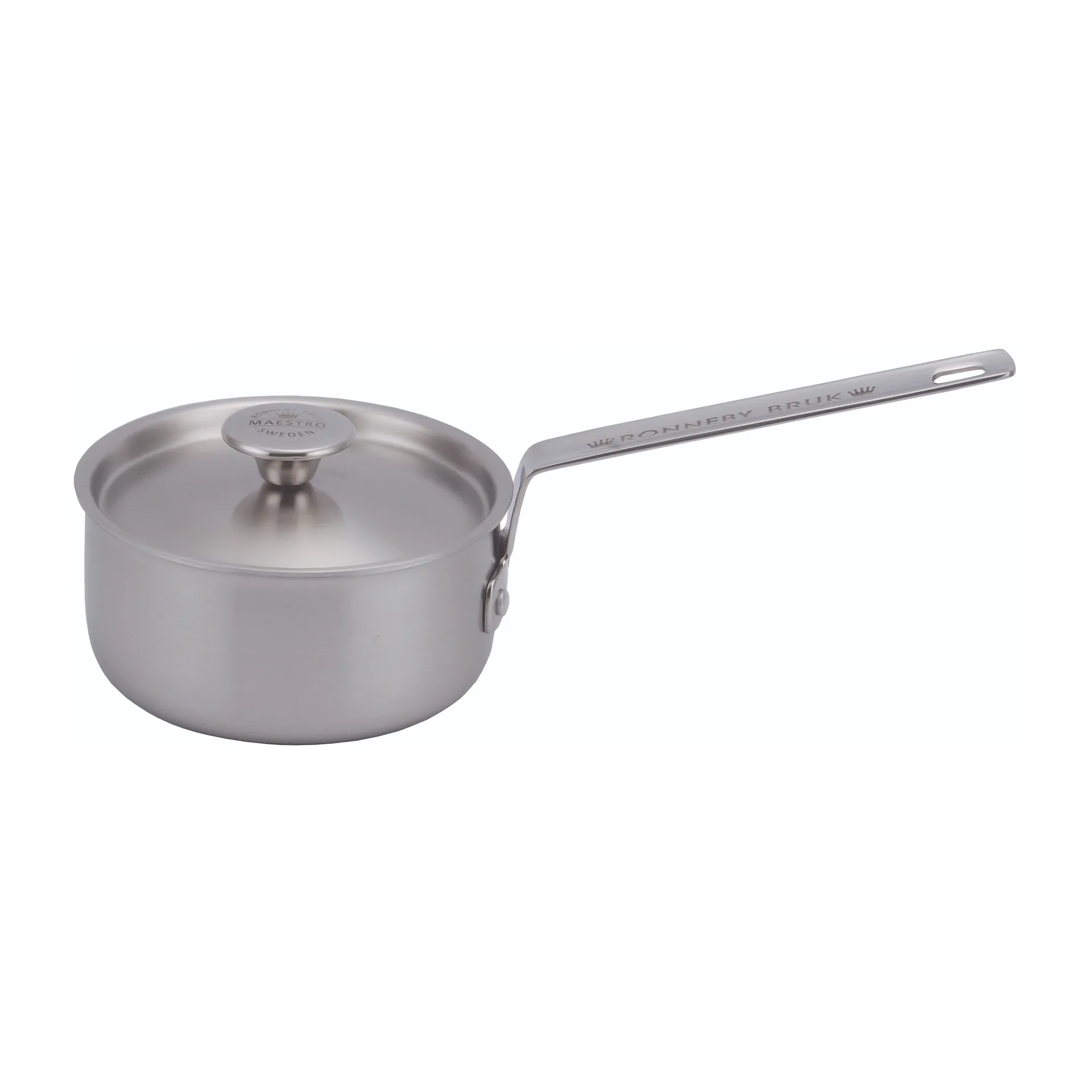 Inox steelpan roestvrij met deksel, 1,2 l Ronneby Bruk