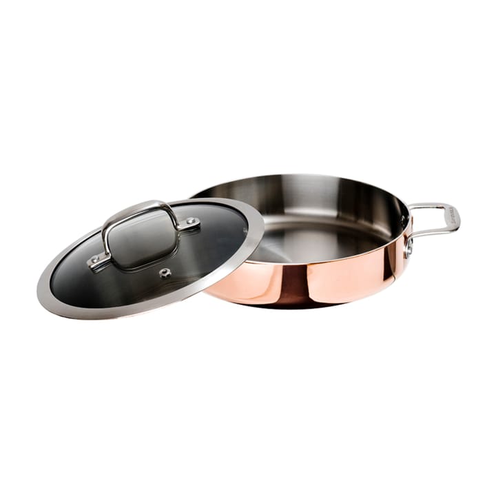 Maestro hapjespan koper met glazen deksel - 26 cm - Ronneby Bruk