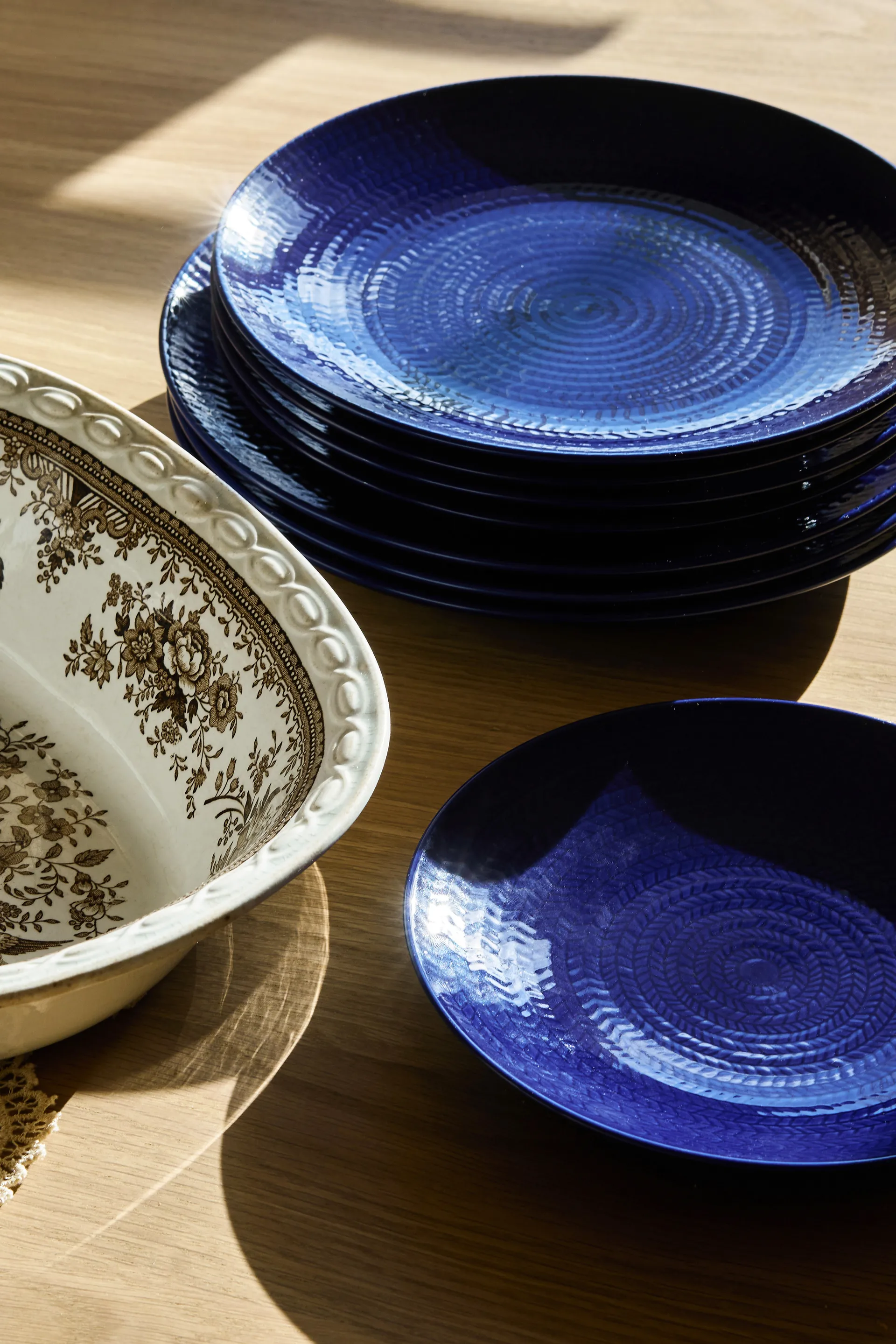 Blå Eld bord, Blauw, 23 cm Rörstrand